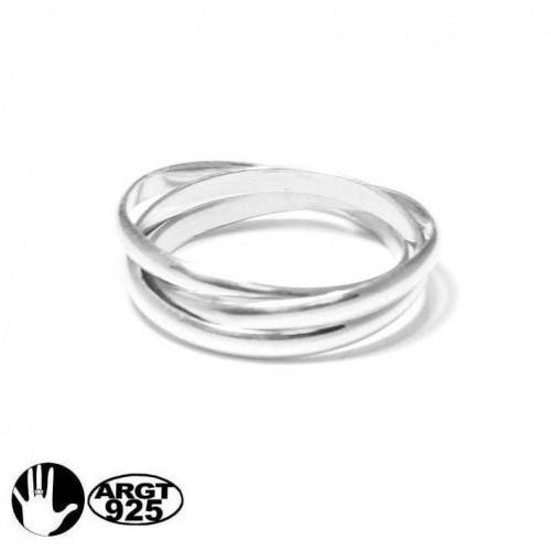 3er RingTriple dreifach Ringe dreier Damen 925er Sterling Silber